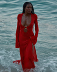 Montego Dress - Chili Pepper Lace Crochet