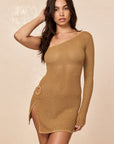Palermo Mini Dress - Antique Gold Lace Crochet