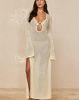 Montego Dress - Ivory Shiny Treble Knit