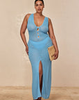 Ramatuelle Dress - Ibiza Blue Lace Crochet
