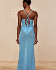 Ramatuelle Dress - Ibiza Blue Lace Crochet
