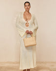 Montego Dress - Ivory Shiny Treble Knit