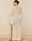 Montego Dress - Ivory Shiny Treble Knit