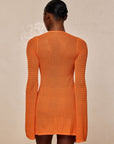 Montego Mini Tie Dress - Tangerine Lace Crochet