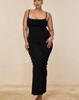 Provence Dress - Black Knit Rib