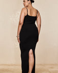 Provence Dress - Black Knit Rib