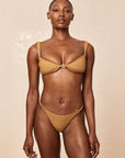 Petit Ermitage Bottom - Antique Gold Lurex Rib