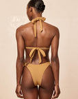 Morocco Top - Antique Gold Lurex Rib