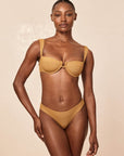 Cala Roja Top - Antique Gold Lurex Rib