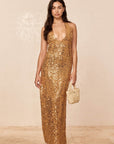 Catania Dress - Antique Gold Sequin