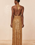 Catania Dress - Antique Gold Sequin