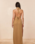Toulon Top Lined - Antique Gold Lace Crochet