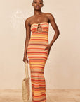 Montego Bandeau Dress - Sardinia Stripe