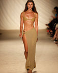 Palermo Skirt - Antique Gold Lace Crochet