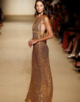 Catania Dress - Antique Gold Sequin