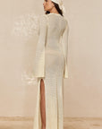 Montego Dress - Ivory Shiny Treble Knit
