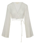 Azores Top - Ivory Crinkle Linen
