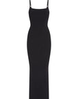 Provence Dress - Black Knit Rib