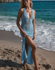 Ramatuelle Dress - Ibiza Blue Lace Crochet