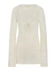 Montego Mini Dress - Ivory Shiny Treble Knit