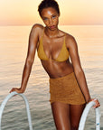 Kauai Top - Antique Gold Lurex Rib