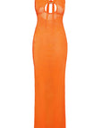 Montego Bandeau Dress - Tangerine Lace Crochet
