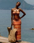 Montego Bandeau Dress - Sardinia Stripe