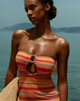 Montego Bandeau Dress - Sardinia Stripe