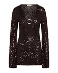 Montego Mini Dress - Espresso Sequin