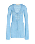 Montego Mini Tie Dress - Ibiza Blue Lace Crochet