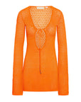 Montego Mini Tie Dress - Tangerine Lace Crochet