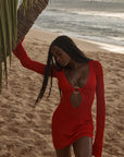 Montego Mini Dress - Chili Pepper Lace Crochet