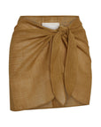 South Beach Sarong - Antique Gold Crinkle Linen