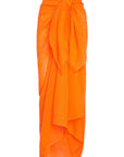 St. Tropez Sarong - Tangerine Crinkle Linen