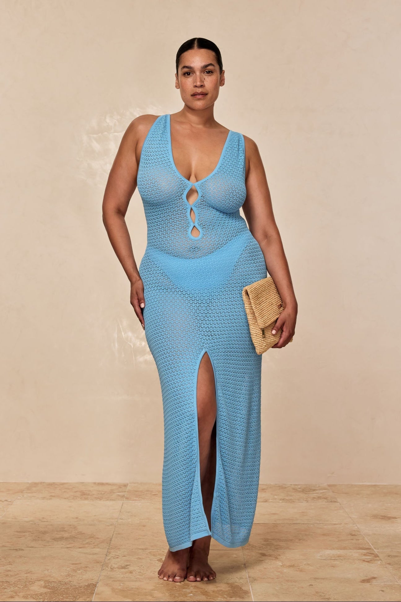 Ramatuelle Dress - Ibiza Blue Lace Crochet