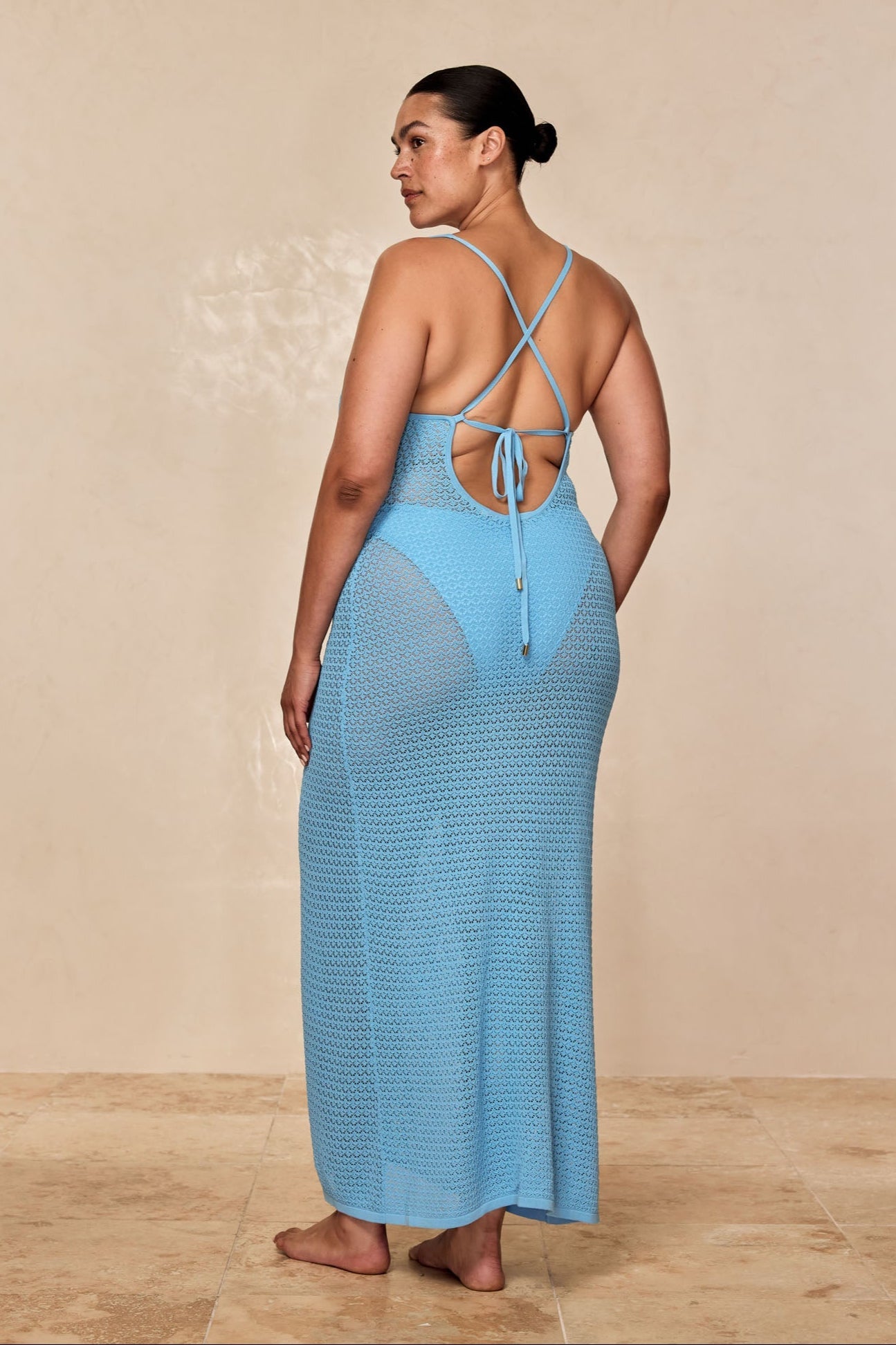 Ramatuelle Dress - Ibiza Blue Lace Crochet