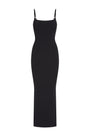 Provence Dress - Black Knit Rib