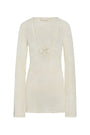 Montego Mini Dress - Ivory Shiny Treble Knit