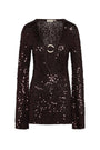 Montego Mini Dress - Espresso Sequin