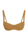 Sorrento Top - Antique Gold Lurex Rib